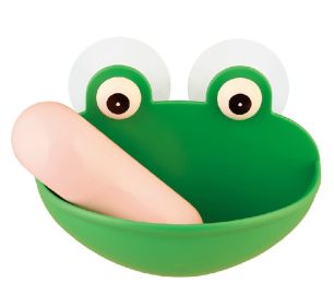 Cute Frog Bathroom Strong Chuck Soap Holder Soap Dish for Kids