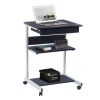 Techni Mobile Rolling Laptop Cart with Storage; Graphite