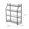 Black Four Tier Kitchen Seasoning Storage Rack Counter Organizer Spice Rack Shelf for Seasoning Jars,Spice Jars Sauce Bottles KJZWJ018-4HEI YF