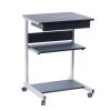 Techni Mobile Rolling Laptop Cart with Storage; Graphite