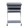 Techni Mobile Rolling Laptop Cart with Storage; Graphite