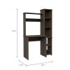 Versalles Writing Desk; Two Superior Shelves; Five Cubbies -Smokey Oak