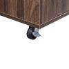 Kitchen Island Cart on Wheels with Adjustable Shelf and 5 Wine Holders; Storage Cart for Dining Room (Brown)