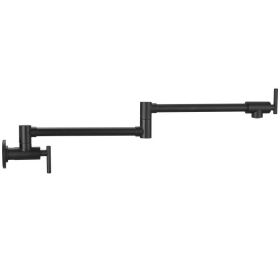 Wall Mount Kitchen Stove Faucet (Color: Black)