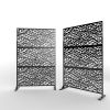 6.5 ft. H x 4 ft. W Laser Cut Metal Privacy Screen;  24"*48"*3 panels