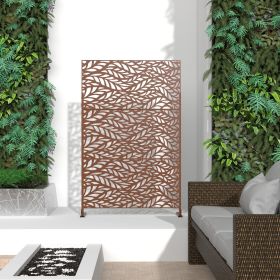 6.5 ft. H x 4 ft. W Laser Cut Metal Privacy Screen;  24"*48"*3 panels (Color: Brown)