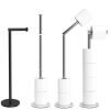 Paper Towel Holders for Floor Stainless Steel Toilet Paper Towel Rolls Storage Stands