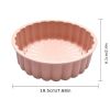 1pc Silicone Charlotte Cake Pan; Reusable Round Baking Molds For Strawberry Shortcake Cheesecake Brownie Tart Pie; 7.68*2.4in