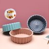 1pc Silicone Charlotte Cake Pan; Reusable Round Baking Molds For Strawberry Shortcake Cheesecake Brownie Tart Pie; 7.68*2.4in